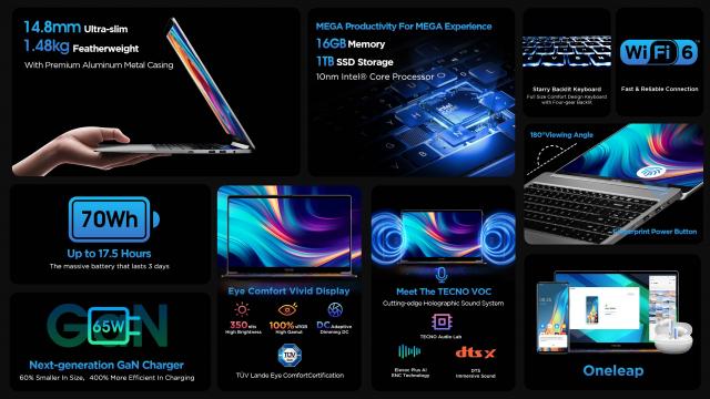 詮釋現代美學設計,TECNO首款筆記本電腦MEGABOOK T1重磅來襲! 詮釋現代美學設計,TECNO首款筆記本電腦MEGABOOK T1重磅來襲!